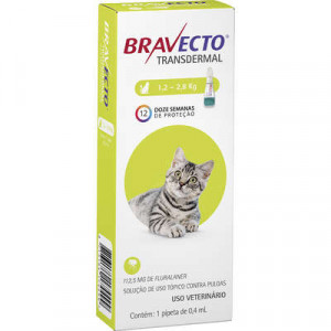 Bravecto Transdermal gatos - 1,2kg a 2,8kg